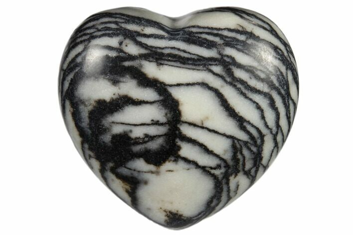 1.6" Polished Zebra Jasper Heart - Photo 1